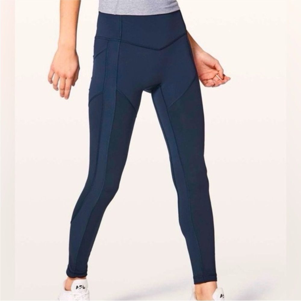 Lululemon Align High Rise All the Right Place Yoga Leggings Navy Blue